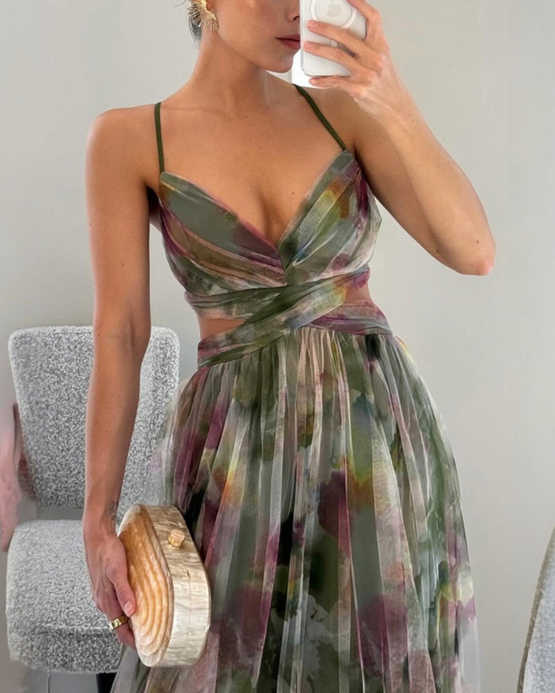 Giselle | Ravissante Vestido longue à imprimé floral