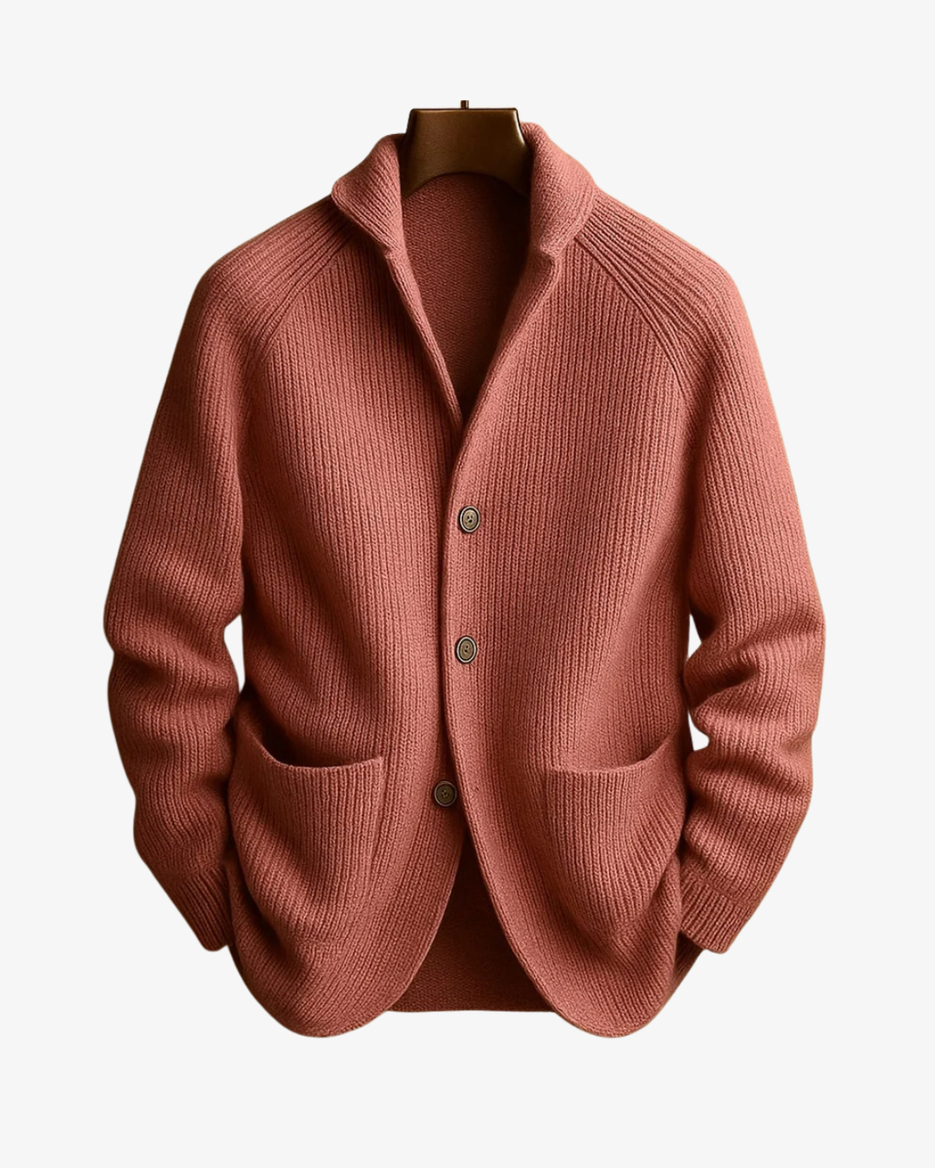 Cárdigan · Rojo Abotonado