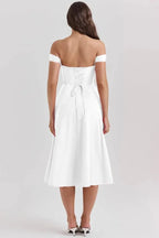 Vestido Midi · Hombros Descubiertos