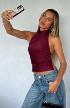Livia | Top Halter Satinado