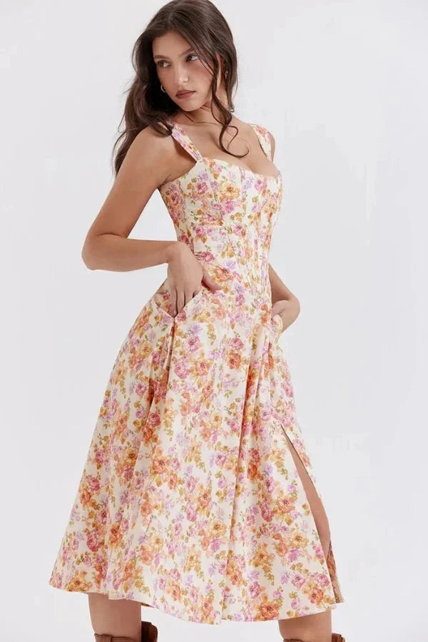 Vestido Midi · Hombros Descubiertos
