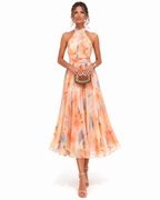 Aurora | Vestido Halter Acuarela