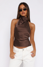 Livia | Top Halter Satinado