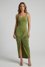 Vestido Midi · Fruncido