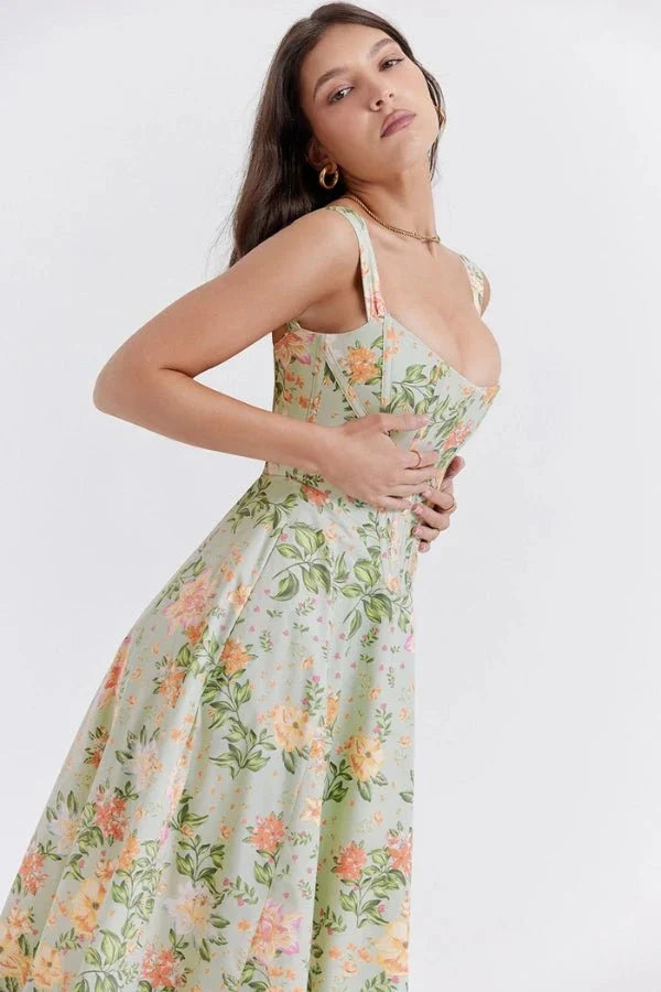 Vestido Midi · Hombros Descubiertos