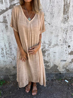 Vestido Largo · Lino Oversize