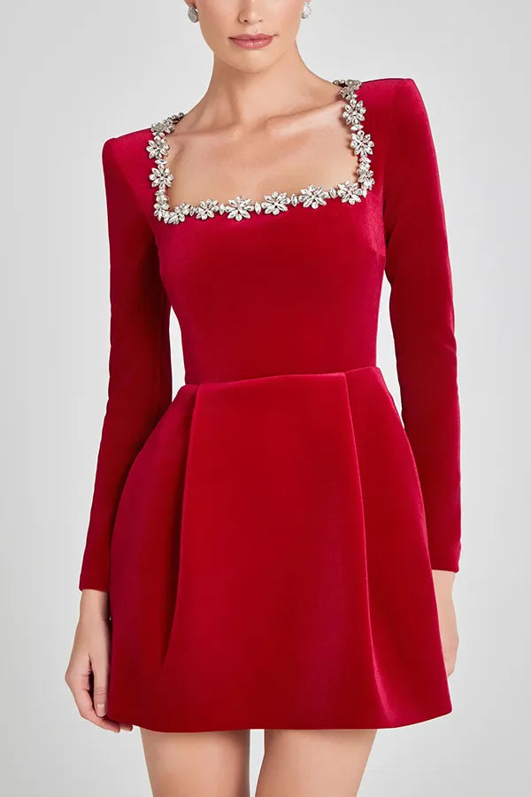 Vestido Corto · Terciopelo