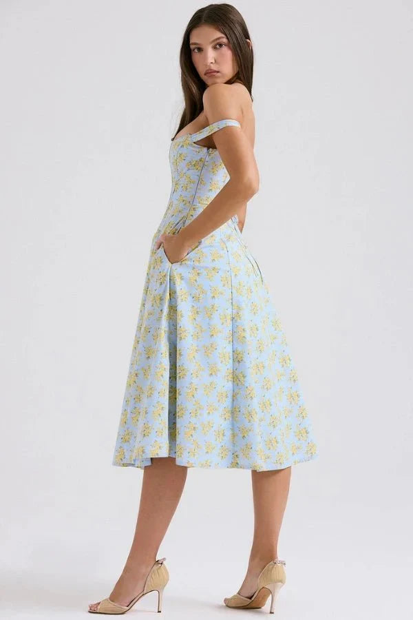 Vestido Midi · Hombros Descubiertos