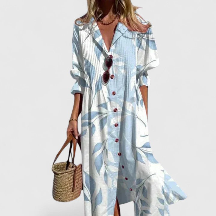 Vestido Camisero · Blanco Floral