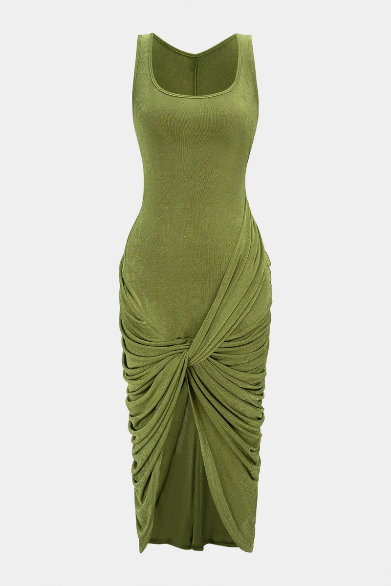 Vestido Midi · Fruncido