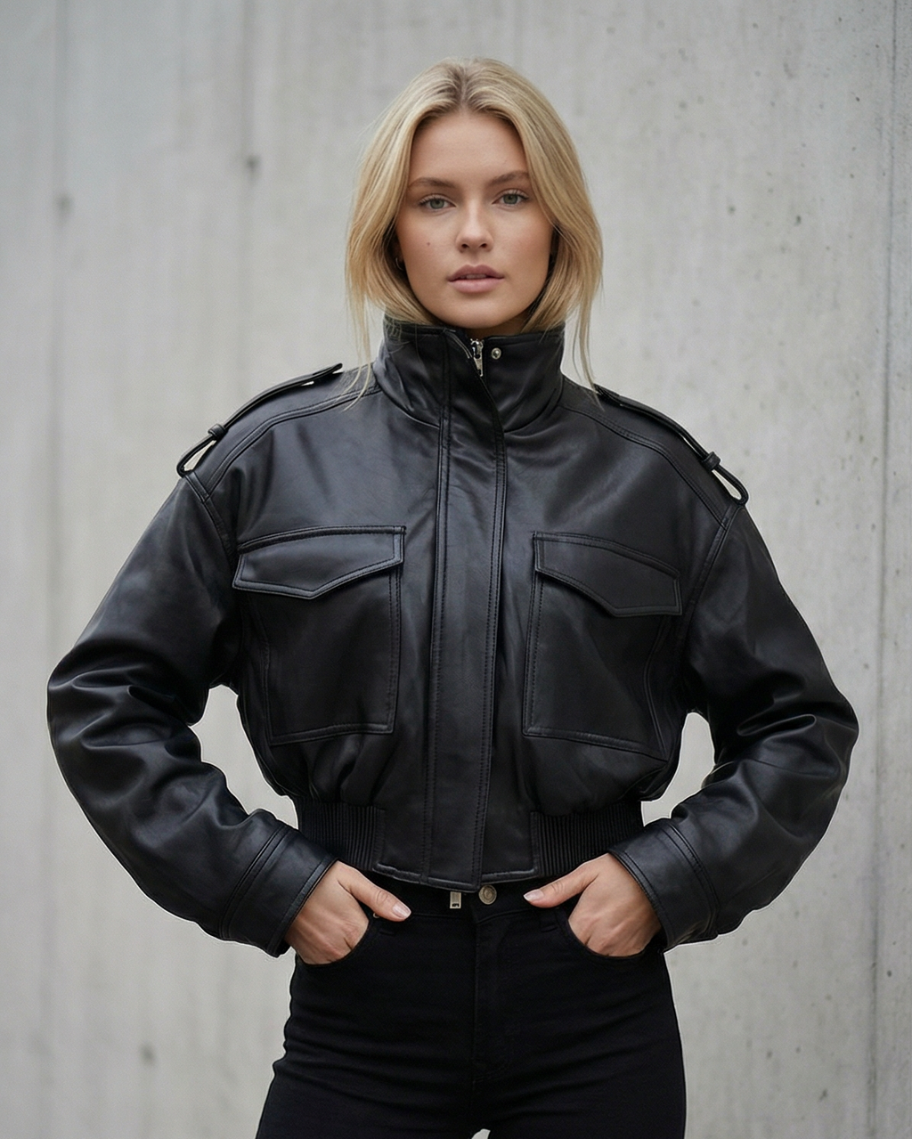 Eliana | Biker Oversize Efecto Piel