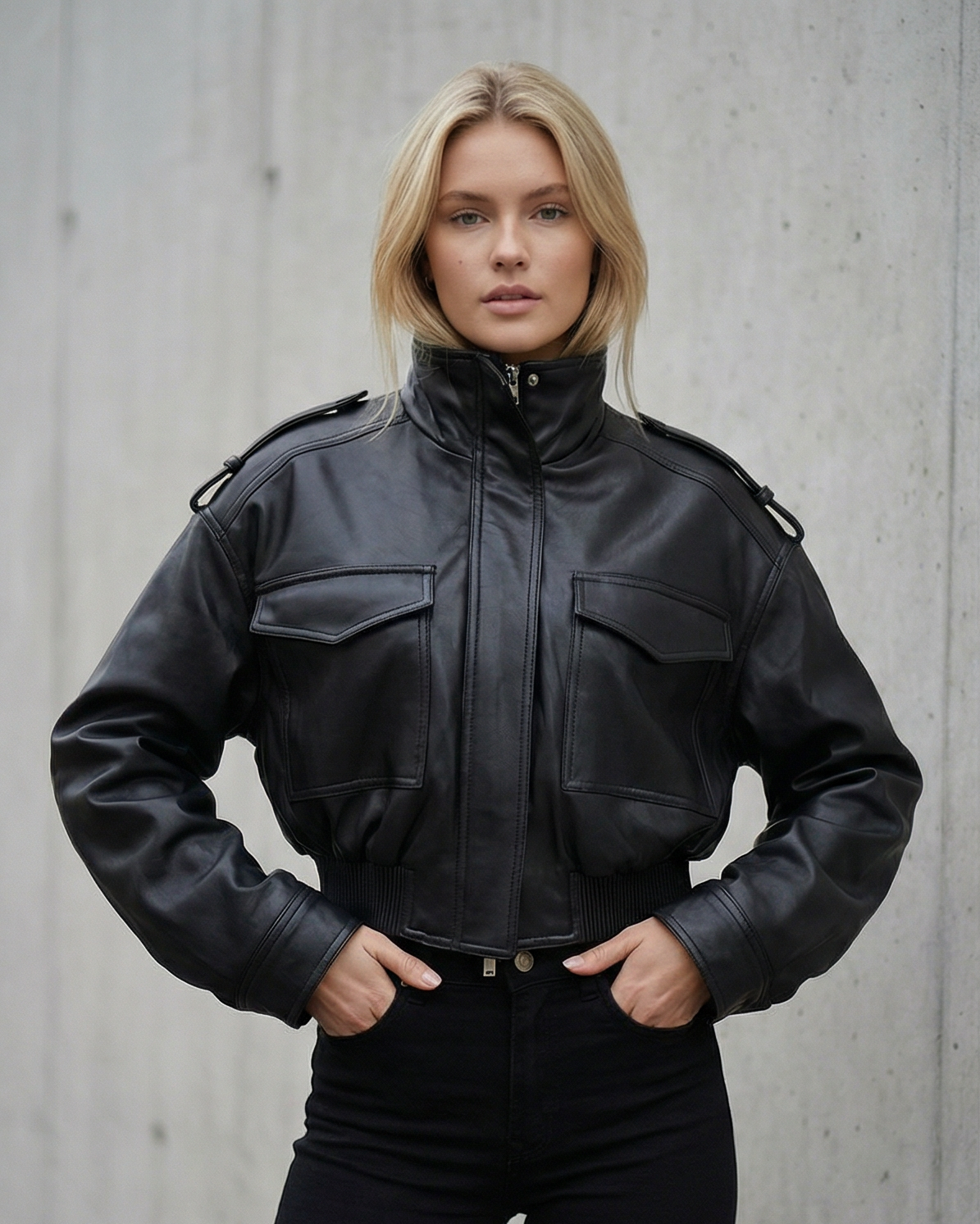 Eliana | Biker Oversize Efecto Piel