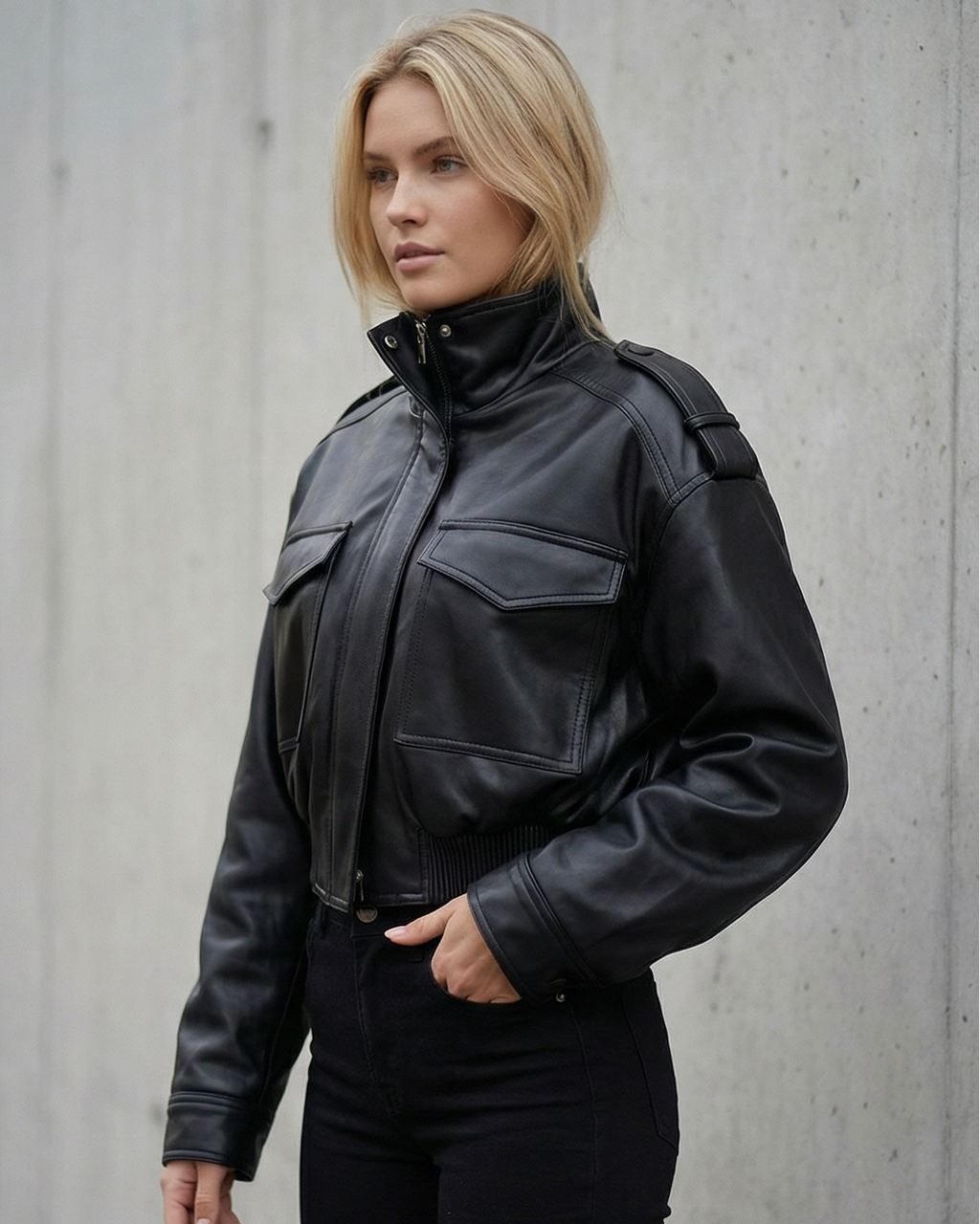 Eliana | Biker Oversize Efecto Piel