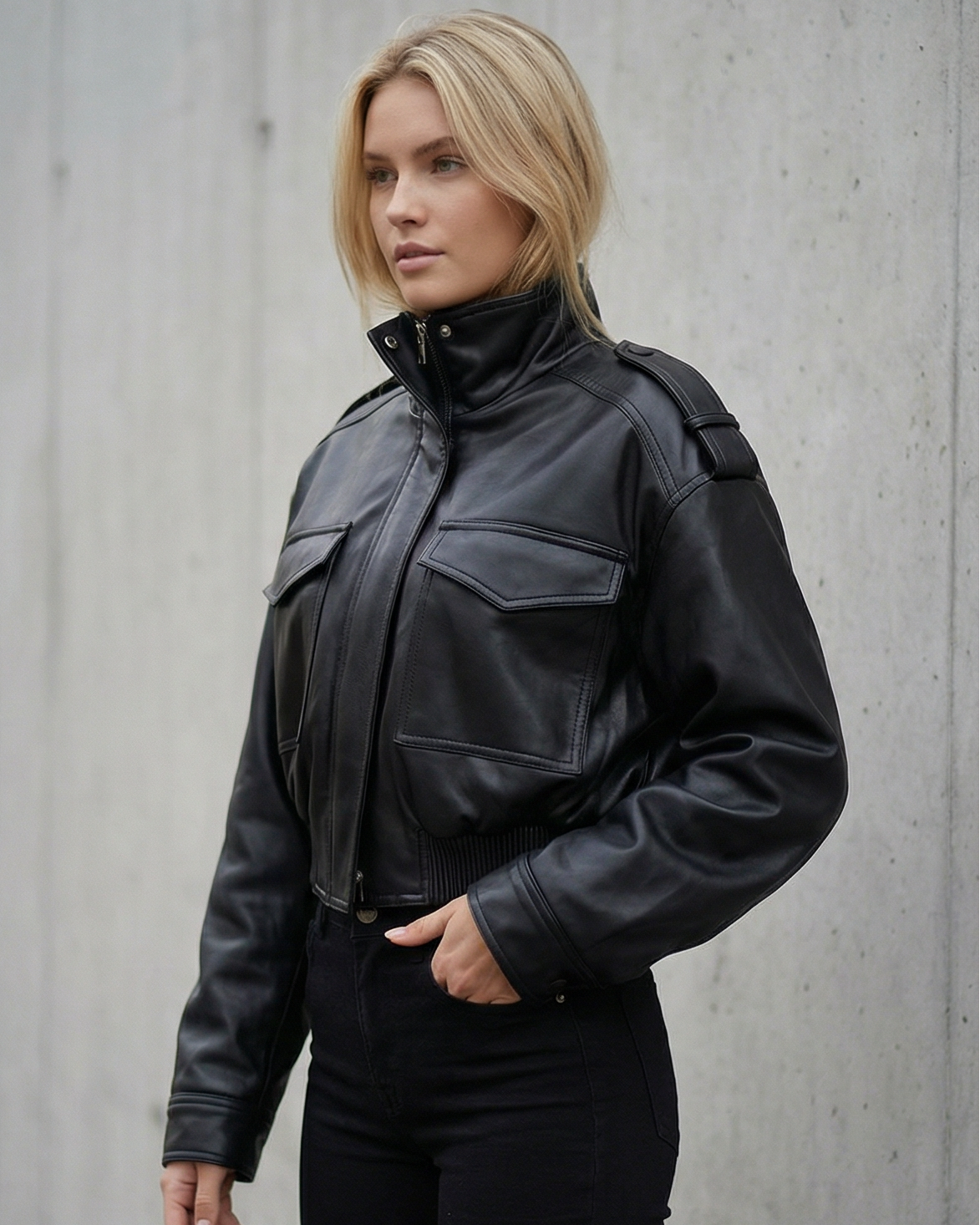 Eliana | Biker Oversize Efecto Piel
