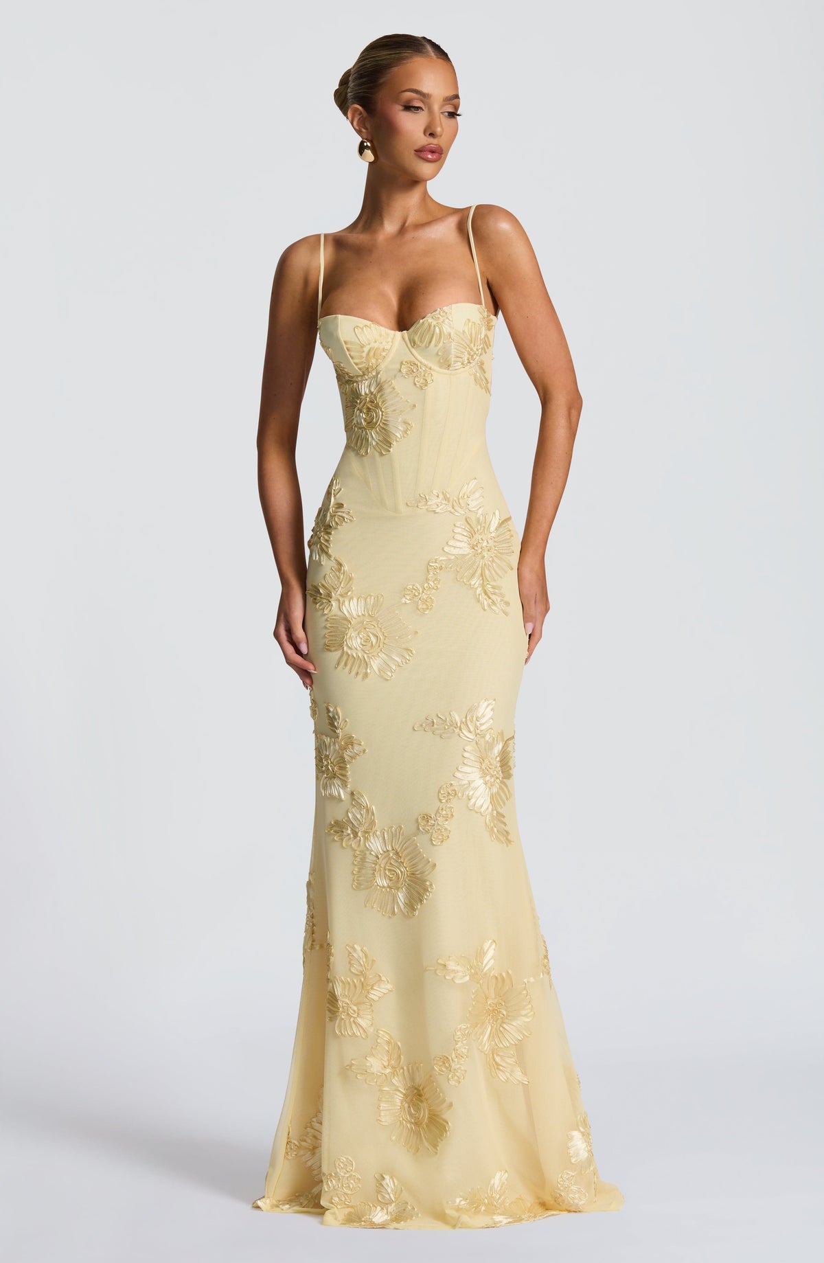 Vestido Largo · Lentejuelas Floral