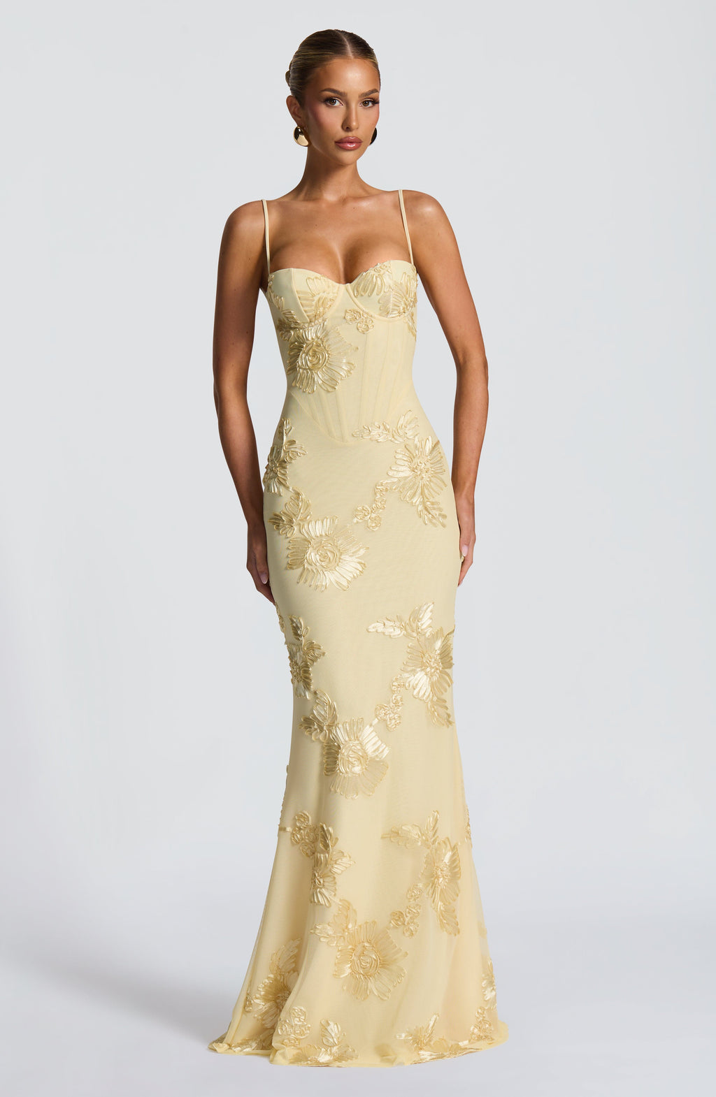 Vestido Largo · Lentejuelas Floral
