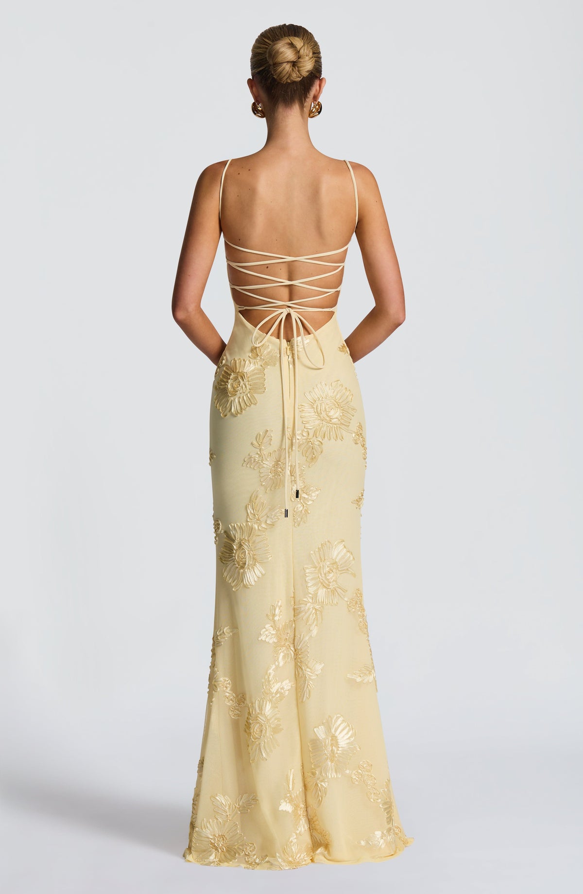 Vestido Largo · Lentejuelas Floral
