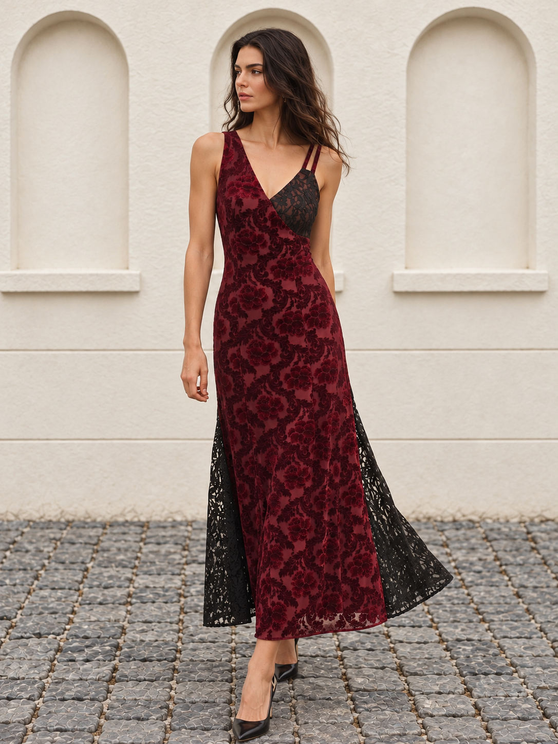 Vestido Maxi Floral Asimétrico