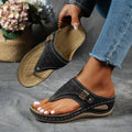 Sandalias · Rojo Bordado