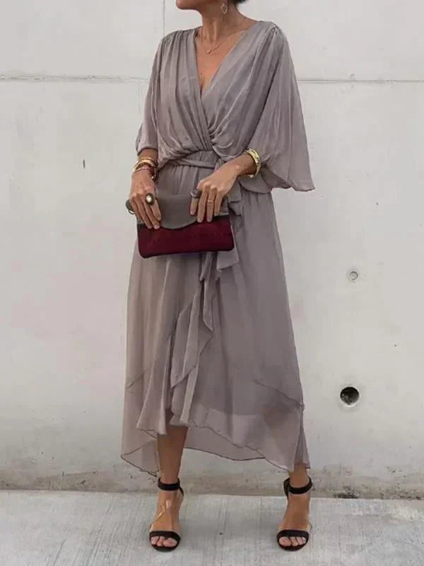 Vestido Midi · Gasa con Cinturón