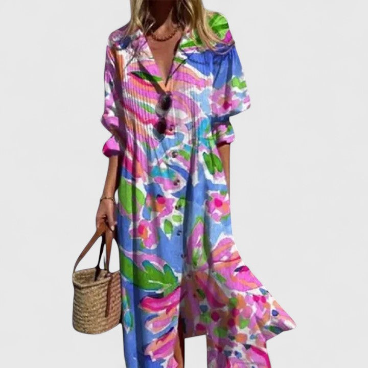 Vestido Camisero · Blanco Floral