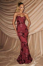 Vestido Largo · Lentejuelas Floral