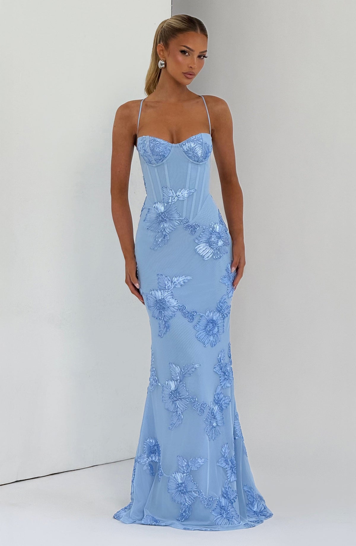 Vestido Largo · Lentejuelas Floral