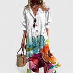 Vestido Camisero · Blanco Floral
