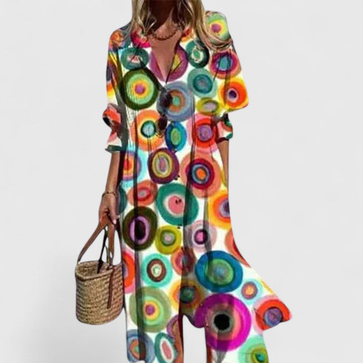 Vestido Camisero · Blanco Floral