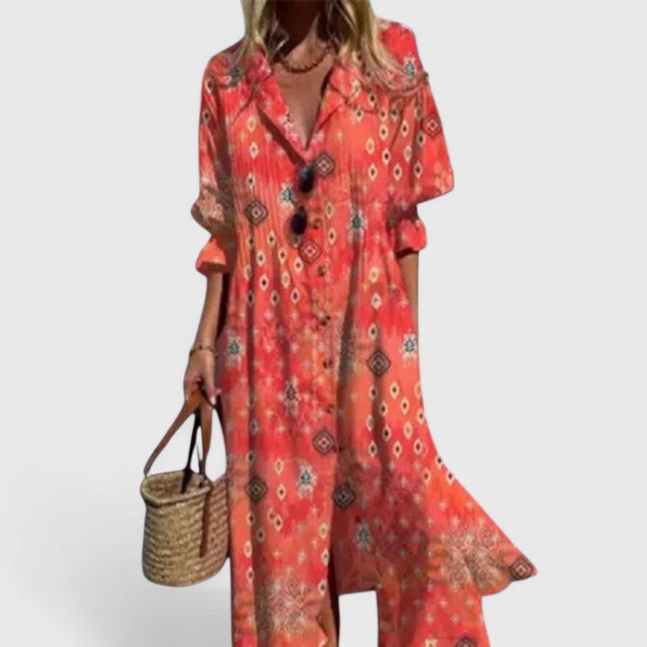 Vestido Camisero · Blanco Floral