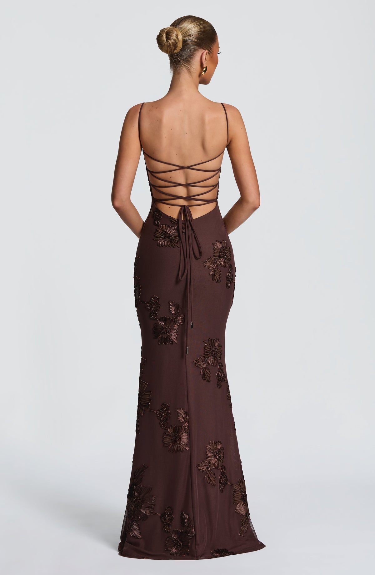 Vestido Largo · Lentejuelas Floral