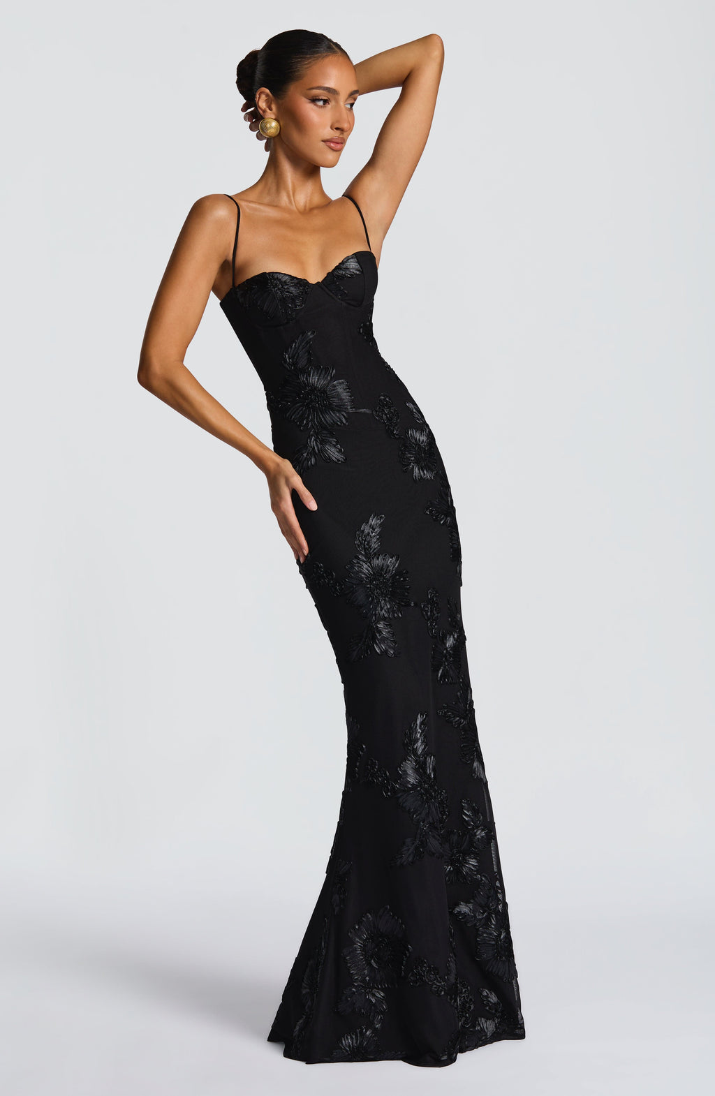Vestido Largo · Lentejuelas Floral