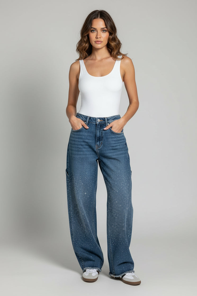 Inés | Jeans Balloon con Brillo