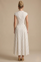 Vestido Largo · Blanco Lunares