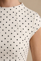 Vestido Largo · Blanco Lunares