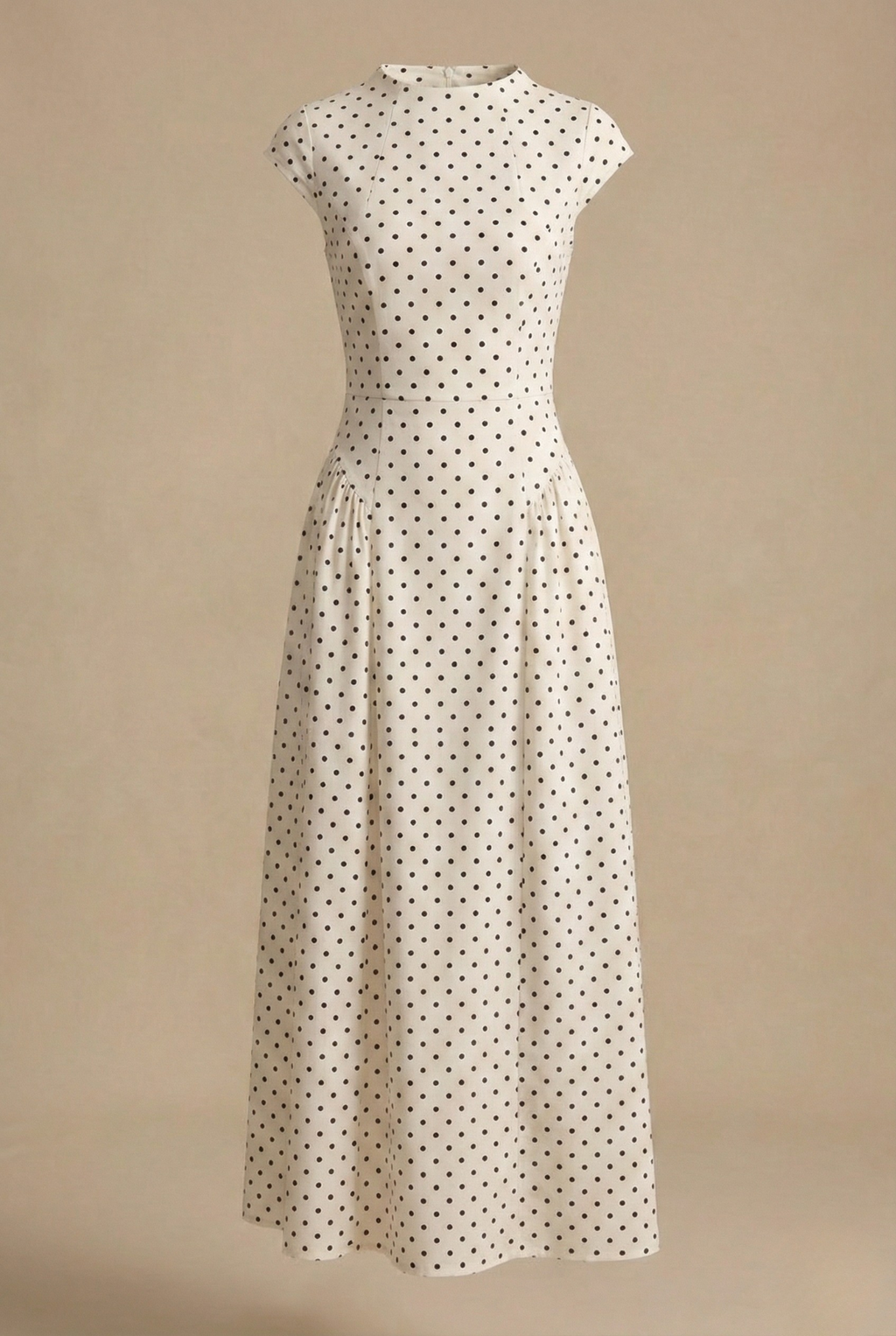 Vestido Largo · Blanco Lunares