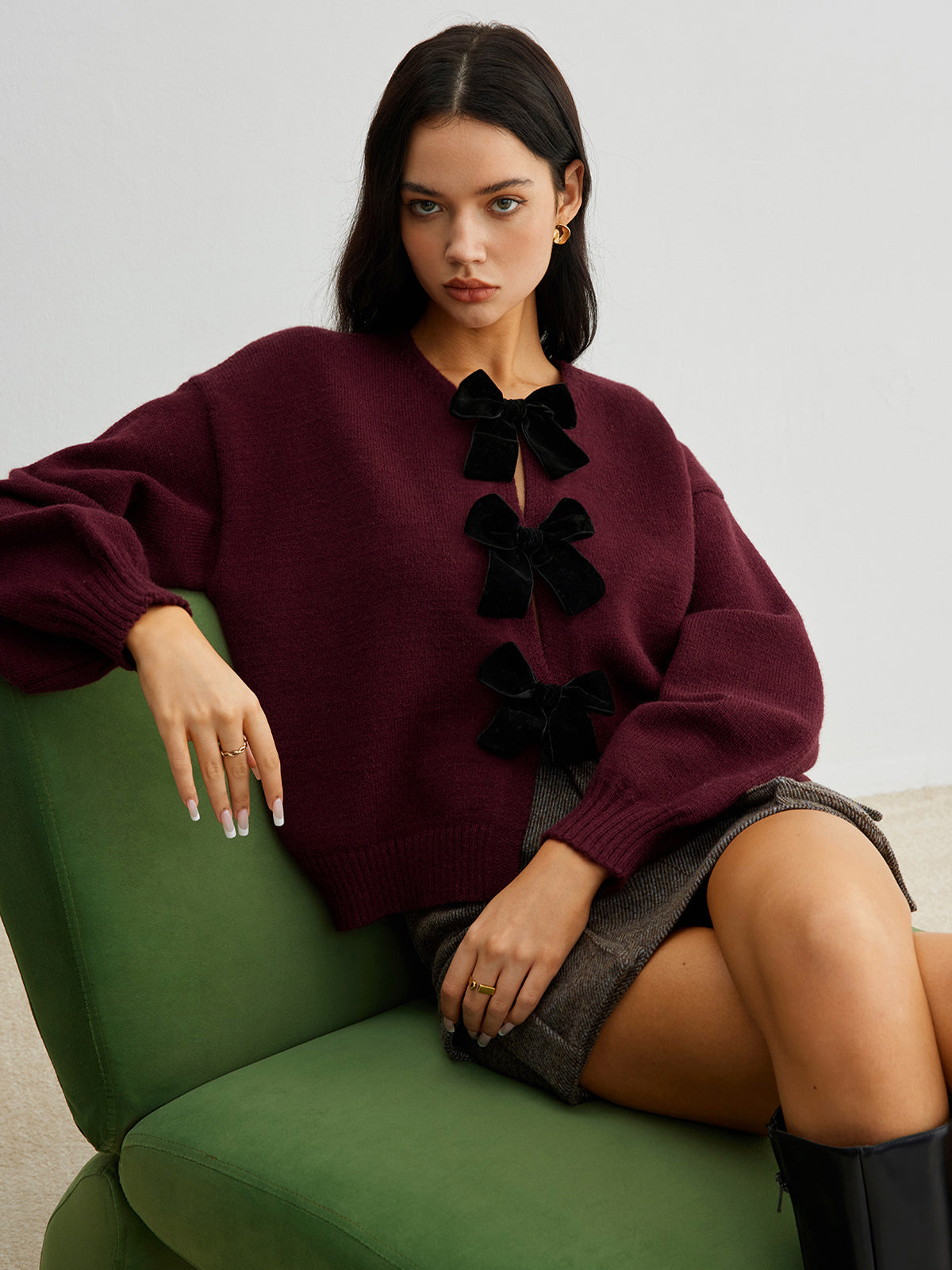 Selena | Jersey con Lazo de Terciopelo