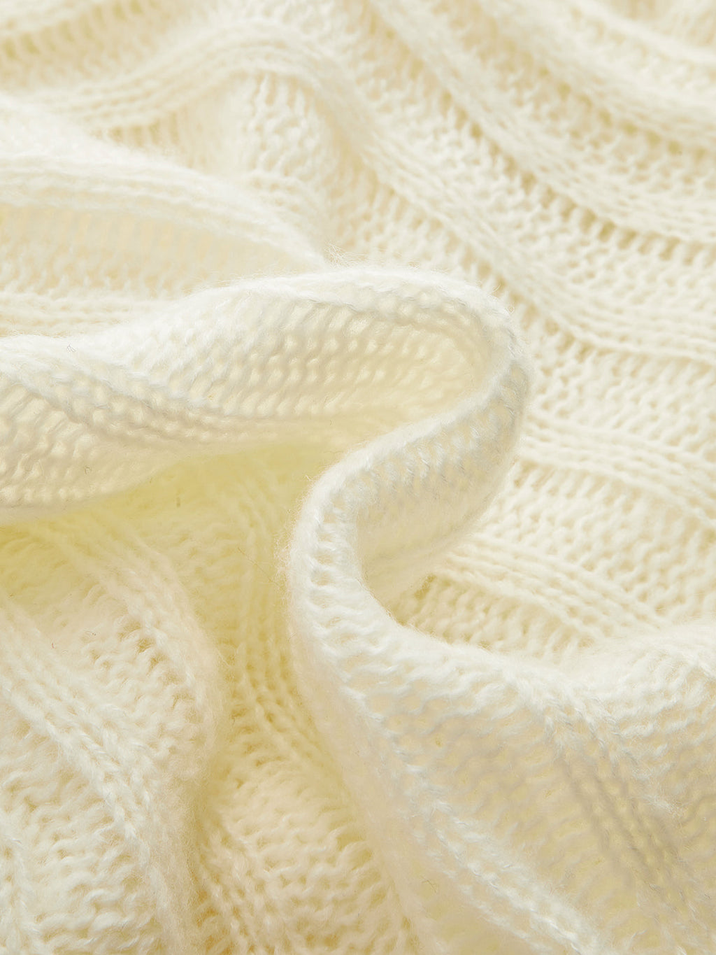Escote V Long-sleeved Fluido Knitted Cárdigan