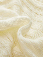 Escote V Long-sleeved Fluido Knitted Cárdigan