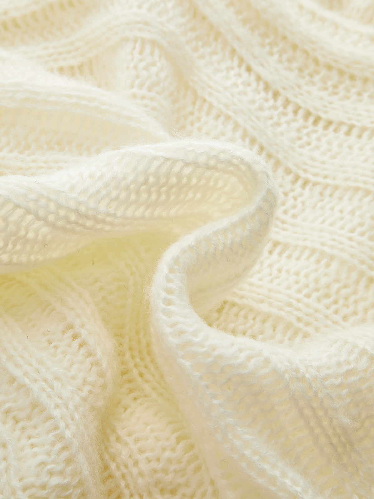 Escote V Long-sleeved Fluido Knitted Cárdigan