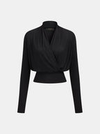 Cruzado Cross Manga Larga Crop Top