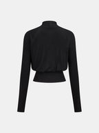Cruzado Cross Manga Larga Crop Top
