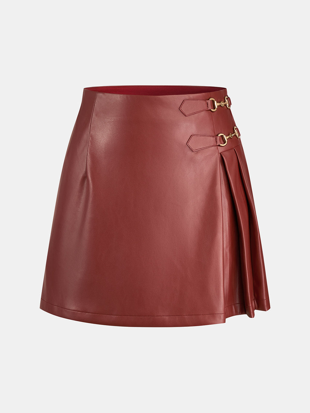 Estribo Decor Plisado Efecto Piel mini Falda