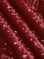 Frog-botón Lentejuelas Cheongsam Vestido midi