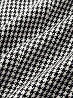 Houndstooth Frog botón con Cinturón Chaqueta