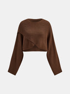 Asimétrico Crossed Crop Punto jersey