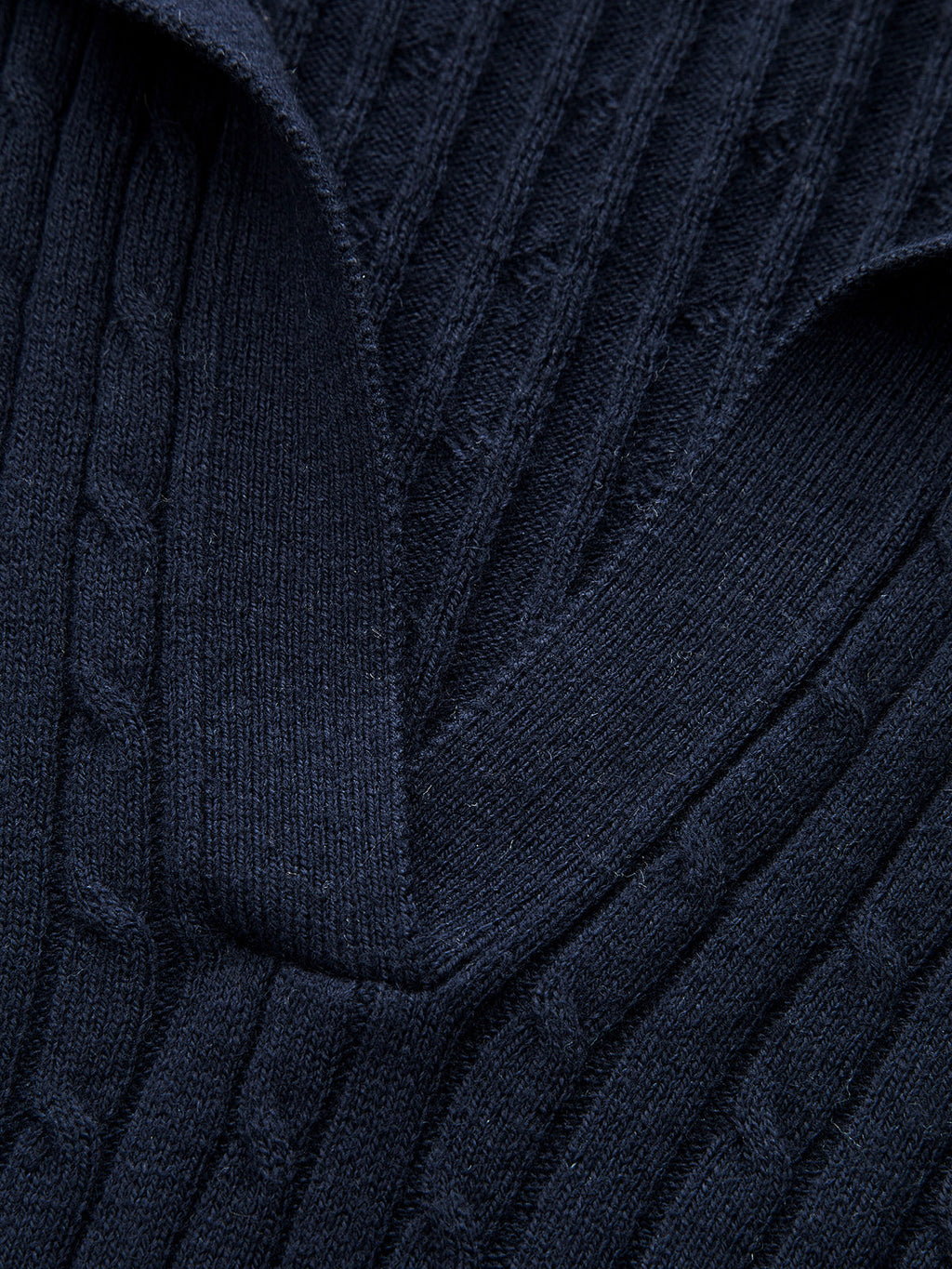 Rayas ribete Cable-Punto Polo jersey