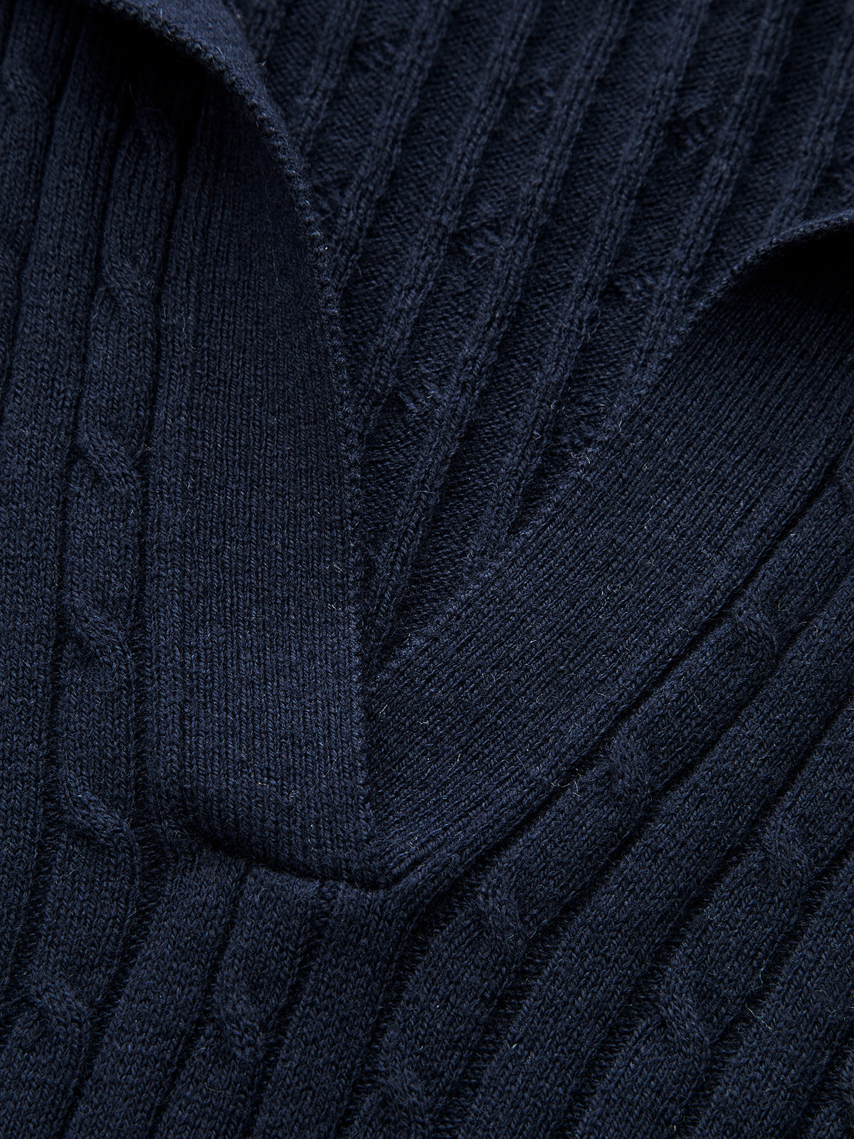 Rayas ribete Cable-Punto Polo jersey
