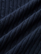 Rayas ribete Cable-Punto Polo jersey