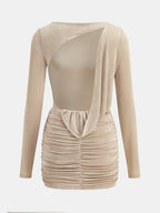 Espalda Cut-Out Body & Fruncido mini Falda Set